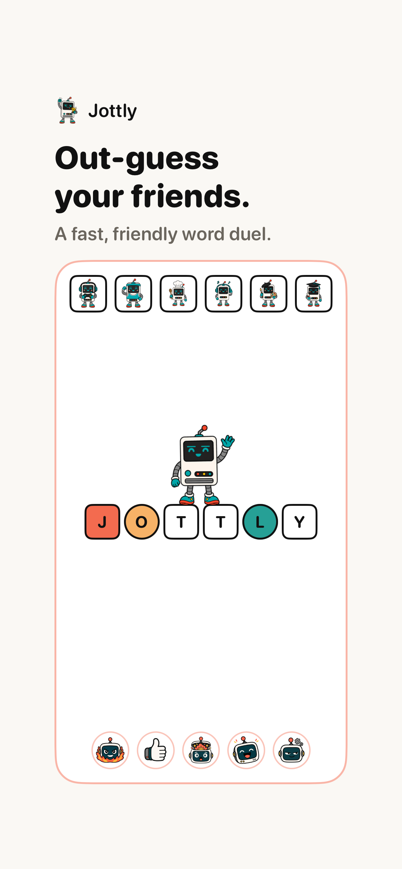 Jottly: out-guess your friends
