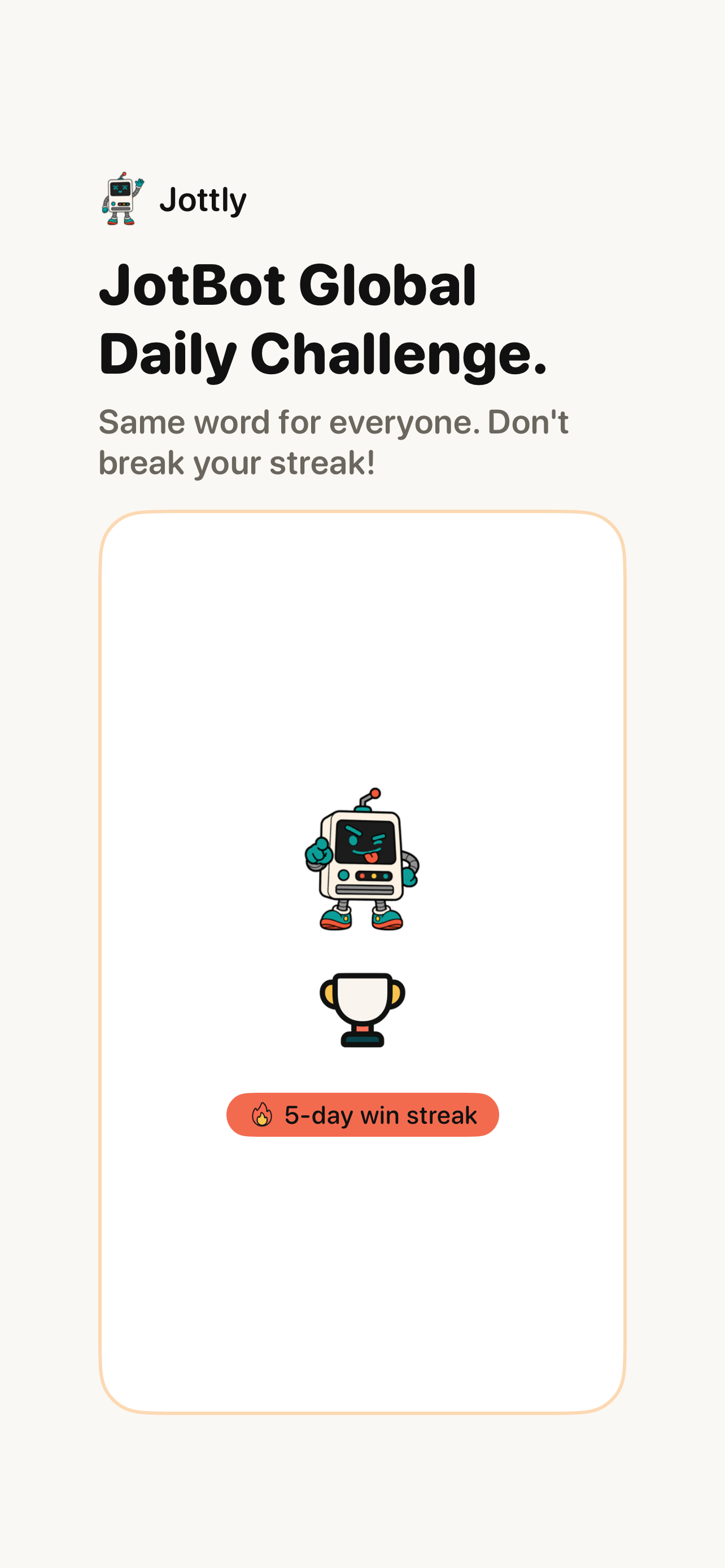 Jottly: the JotBot daily challenge
